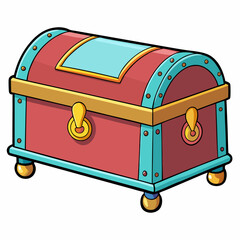 treasure chest isolated on white