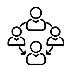 Fototapeta premium Teamwork collaboration network connection concept for business partnership and cooperation design