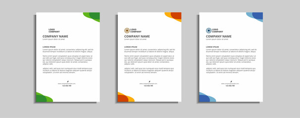 modern corporate letterhead template design