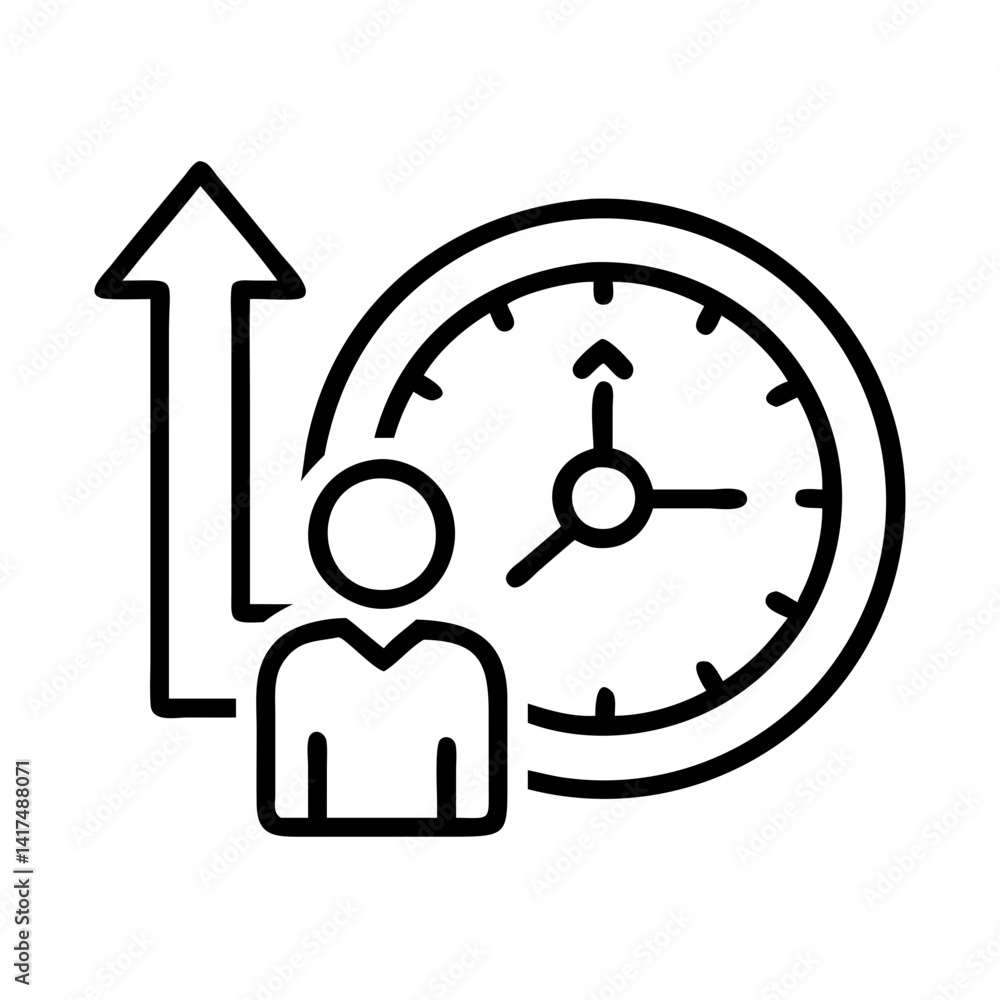 Poster optimize time management skills and productivity to achieve goals and improve efficiency