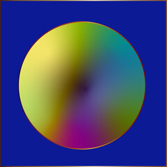 Abstract background with colorful mesh gradient sphere shape. Modern minimalist wallpaper for digital design