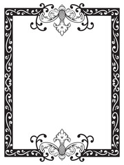 Traditional Frame Outline in Inked Ornamental Style