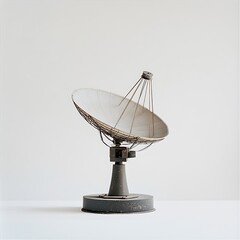 Vintage Satellite Dish Studio Shot.