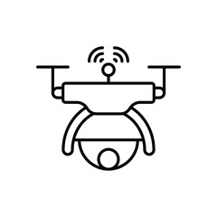 Drone Surveillance vector icon stock illustration