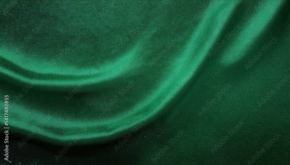 Poster luxurious emerald green satin texture for elegant fabric background digital design mockups, and high