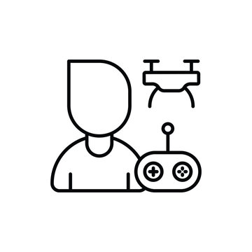 Drone Operater vector icon stock illustration
