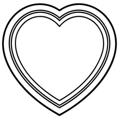 Heart-Shaped Photo Frame Outline