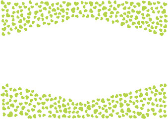 ハート柄の背景 黄緑系の単色 ハート