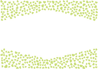 ハート柄の背景 黄緑系の単色 ハート
