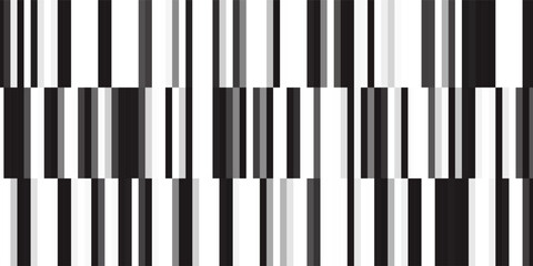 Line Halftone Gradient Effect Pattern. Vertical Straight Lines Background. Black and White Abstract Texture with Parallel Stripes Thick to Thin.
