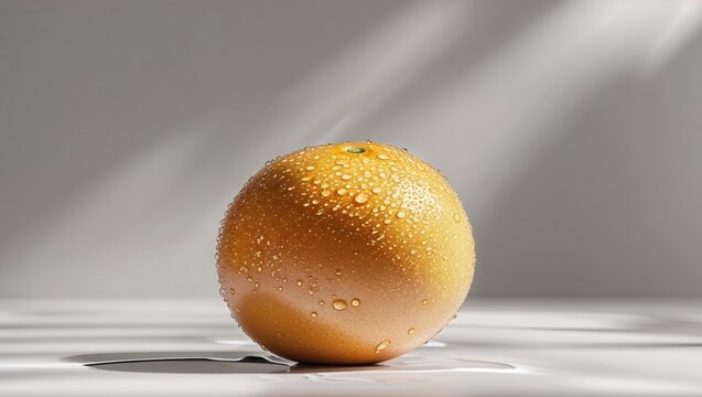 Grapefruit with water drops looks so fresh and makes anyone feel thirsty