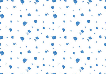 Seamless Romantic Ditsy Floral Print in Vector 