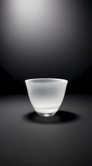 empty bowl on black background