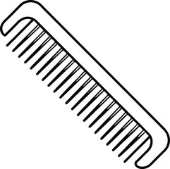 Comb Icon Vector | Hair Care, Grooming & Salon Essentials Line Art