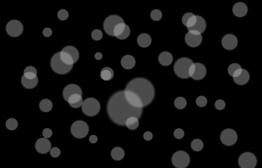 Abstract Background Glowing Circles on Black Overlay