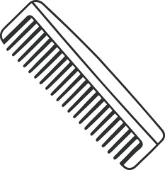 Comb Icon Vector | Hair Care, Grooming & Salon Essentials Line Art