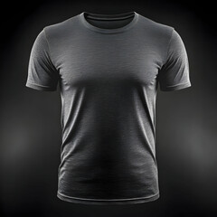 Dark Gray T-Shirt Mockup 3D Illustration
