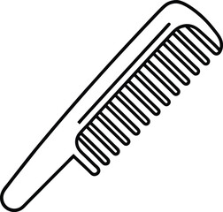 Comb Icon Vector | Hair Care, Grooming & Salon Essentials Line Art