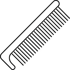 Comb Icon Vector | Hair Care, Grooming & Salon Essentials Line Art