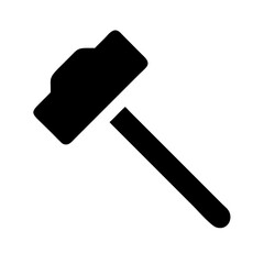 mallet icon isolated on white background