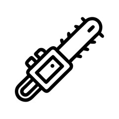 chainsaw icon isolated on white background