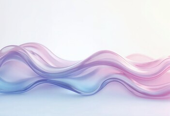 Smooth Abstract Wavy Lines Background in Pastel Gradient Tones