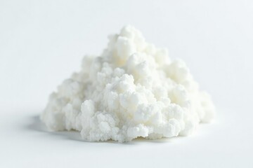 Lump of refined white sugar isolated on white, delicious, sweetness