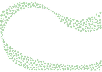 ハート柄の背景 緑系の単色 ハート