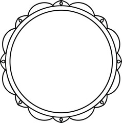 Round Pastel Frame Vector | Soft Border, Minimal Label & Decorative UI Element