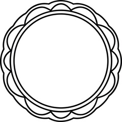 Round Pastel Frame Vector | Soft Border, Minimal Label & Decorative UI Element