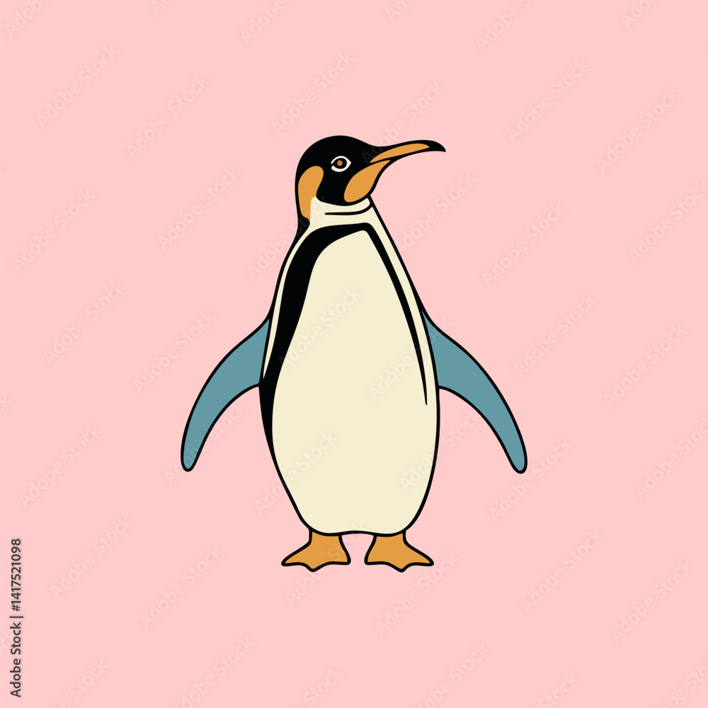 Fototapete abstract penguin footprint vector with modern shape and minimal details
