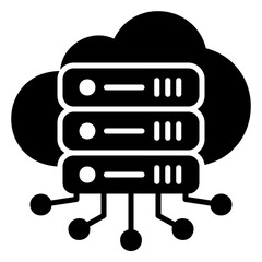Cloud computing icon for computer data connection via the internet