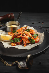 Hearty and delicious seafood with spices