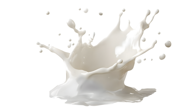 Milk Splash Isolated White Transparent Background Professional Stock Photo