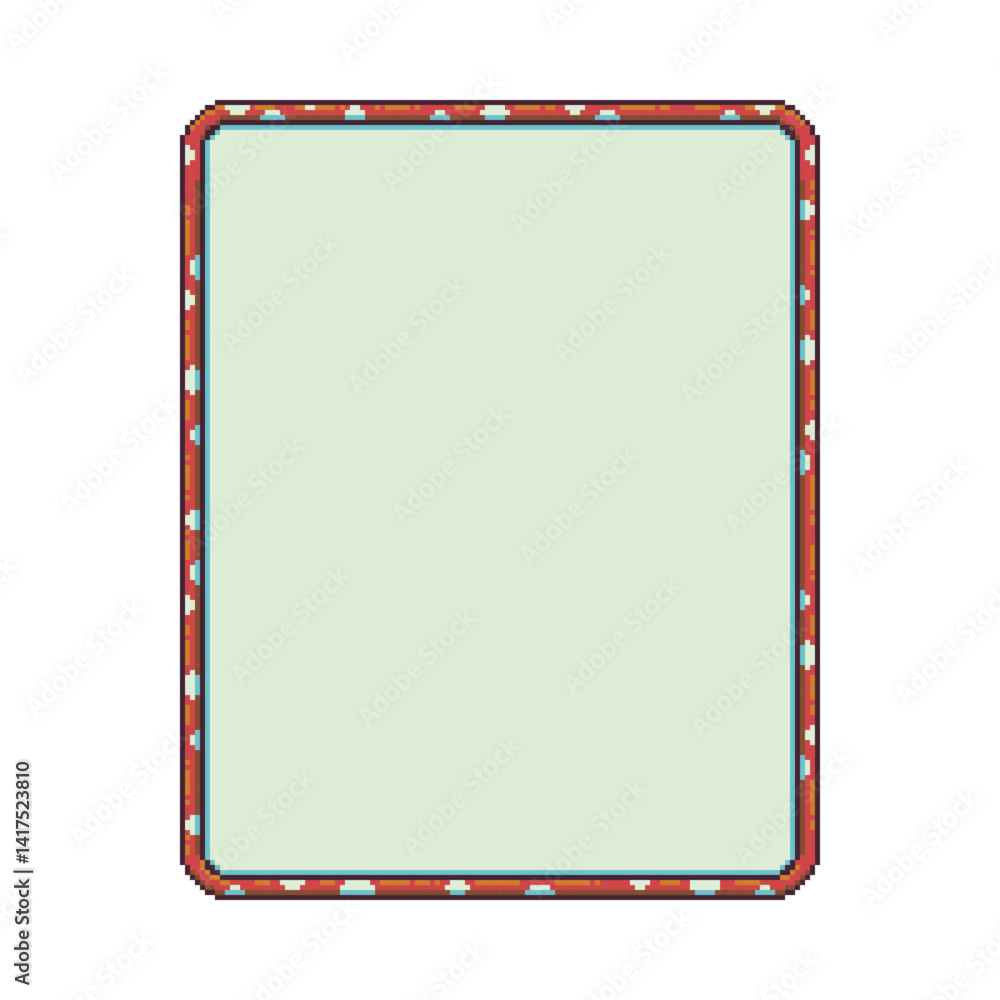 Poster frame pixel art, element design for mobile app and web. banner object for your concept design, invit