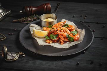 Hearty and delicious seafood with spices