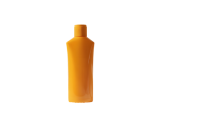Professional Sunscreen Bottle on Towel Isolated on White Background