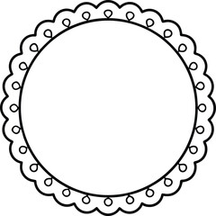 Scalloped Heart Frame Vector | Romantic Border, Cute Label & Love-Themed Icon