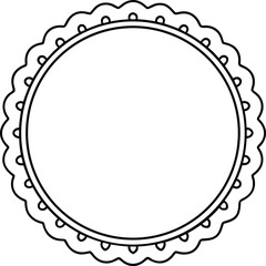 Scalloped Heart Frame Vector | Romantic Border, Cute Label & Love-Themed Icon