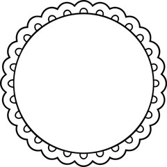 Scalloped Heart Frame Vector | Romantic Border, Cute Label & Love-Themed Icon