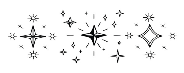 Sparkling Starburst Design Elements Perfect for Projects Cards and Invitations