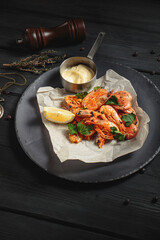 Hearty and delicious seafood with spices