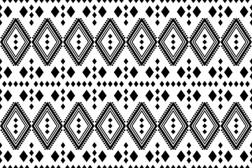 Geometric black line on white background seamless pattern. Simple vector graphics
