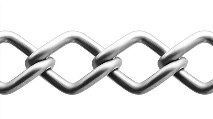 Chain-Link Fence Isolated on White Background. Generative AI