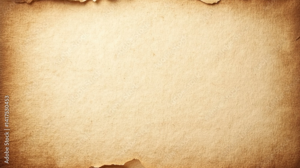 Poster textured beige paper background with torn edges, showing subtle variations in tone and grain.