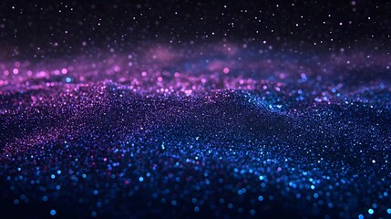 Dark blue purple glowing grainy gradient background black noise texture poster header banner design