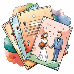 Elegant Wedding Invitations with Watercolor Design