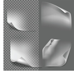 Transparent papers effect Or glass Effects