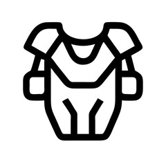 Chest Guard with Shoulder Padding Icon Design