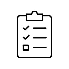 Clipboard Checklist with Package Icon Design